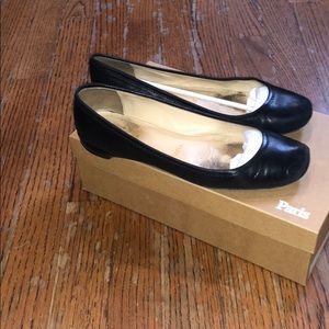 Black size 37 Christian Louboutin ballerina flats